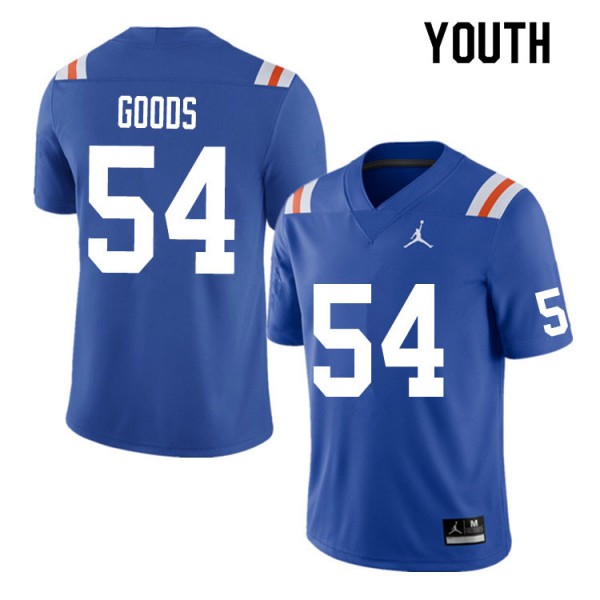Youth #54 Lamar Goods Florida Gators College Football Jerseys Throwback